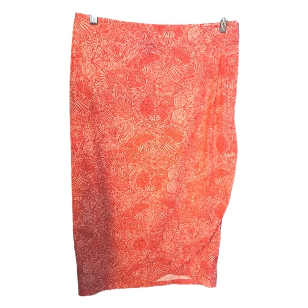 RipSkirt Length 3 Coral Wrap Skirt M Red/ Coral Floral Hawaii Resortwear Beachy